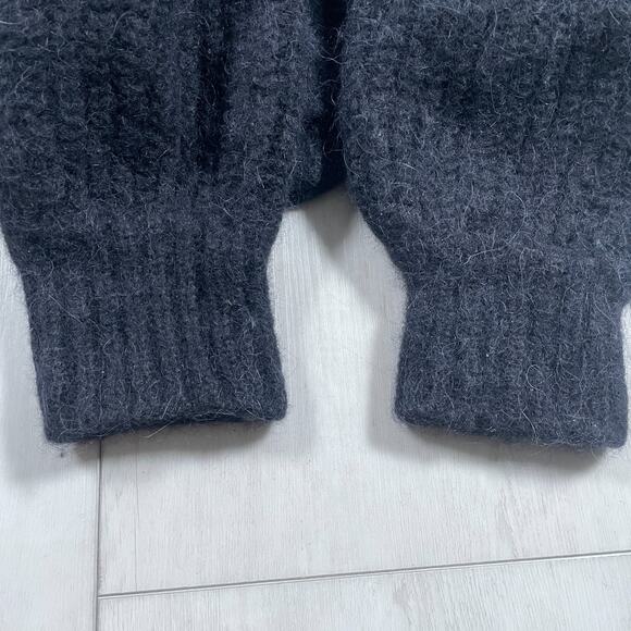 Sezane Women’s Small Cardigan Wool Alpaca Sweater Knit Chic Minimalist Black - Picture 7 of 12